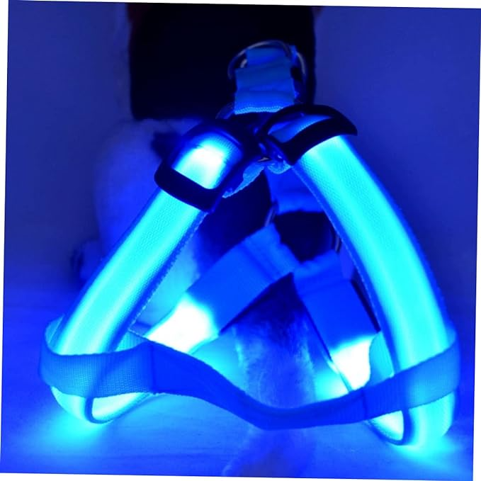 Nylon Dog Harness with Flashing Light