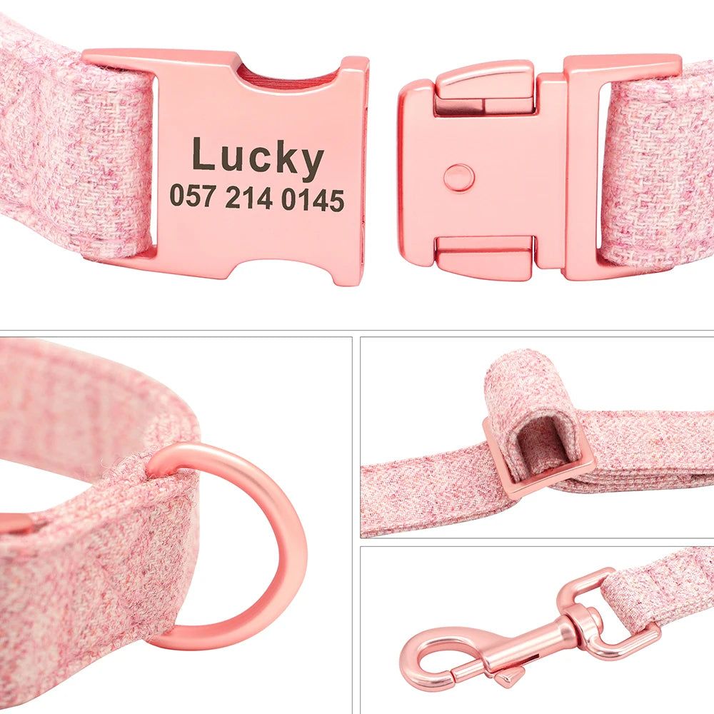 Personalized Dog Collar with Custom Engraved Name ID