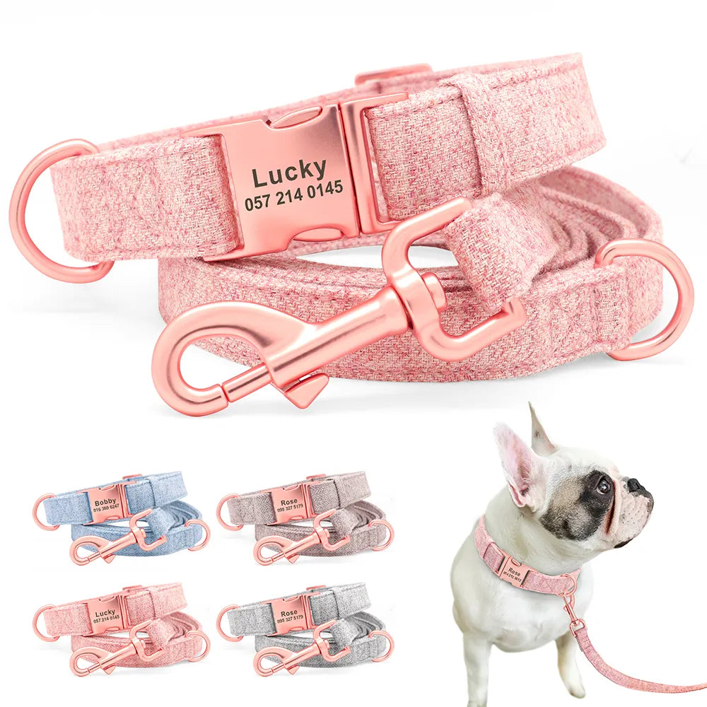 Personalized Dog Collar with Custom Engraved Name ID