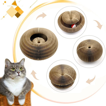 Round Corrugated Cat Toy Scratcher Board