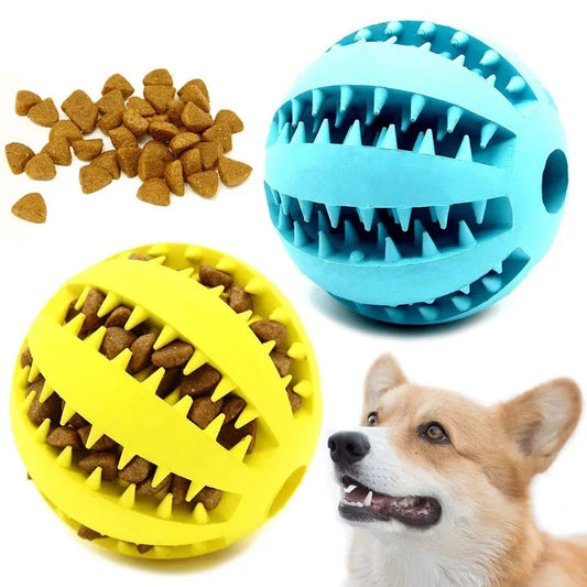 Natural Rubber Chewable Pet Tooth Cleaning Ball Toys